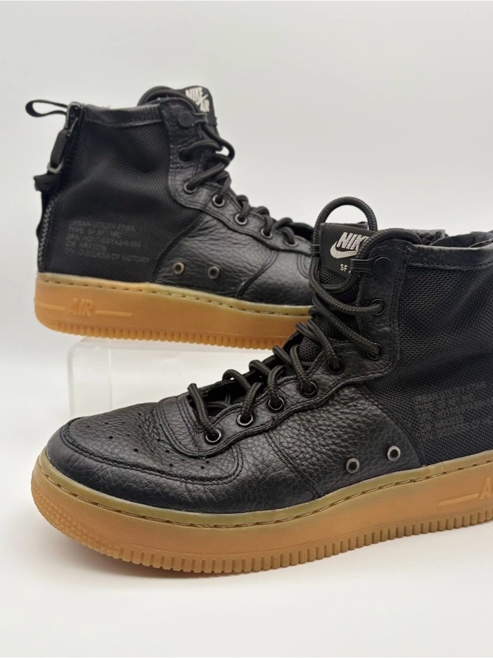 Nike Black High-Top Sneakers with Gum Sole